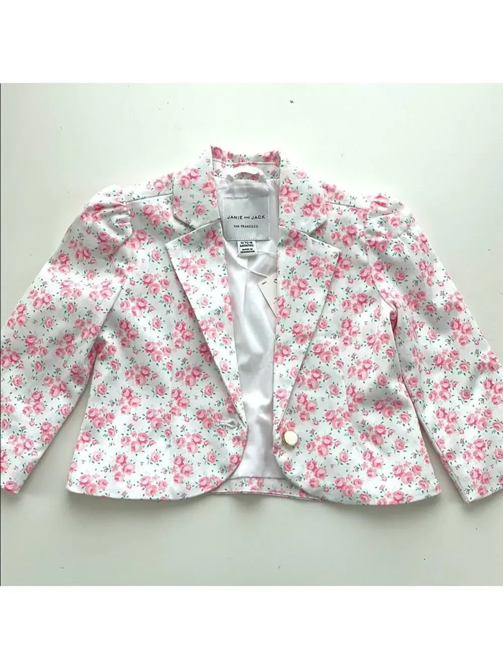 Janie and Jack Floral Sateen Jacket